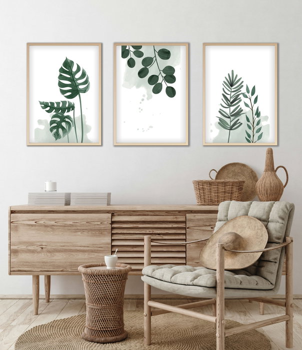 Wallity Huhu193 Pintura Decorativa en MDF con Marco (3 Piezas) 50 x 70 cm Wallity Huhu193 Pintura Decorativa en MDF con Marco (3 Piezas) 50 x 70 cm